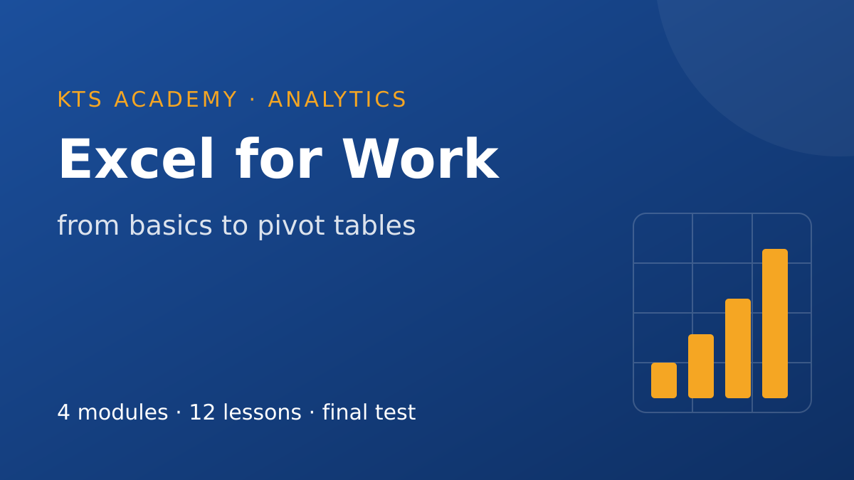 Excel for Work: From Basics to Pivot Tables