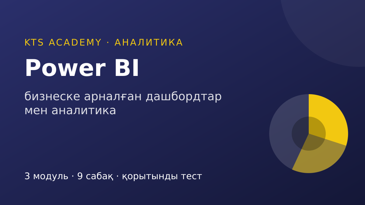 Power BI: бизнеске арналған дашбордтар мен аналитика